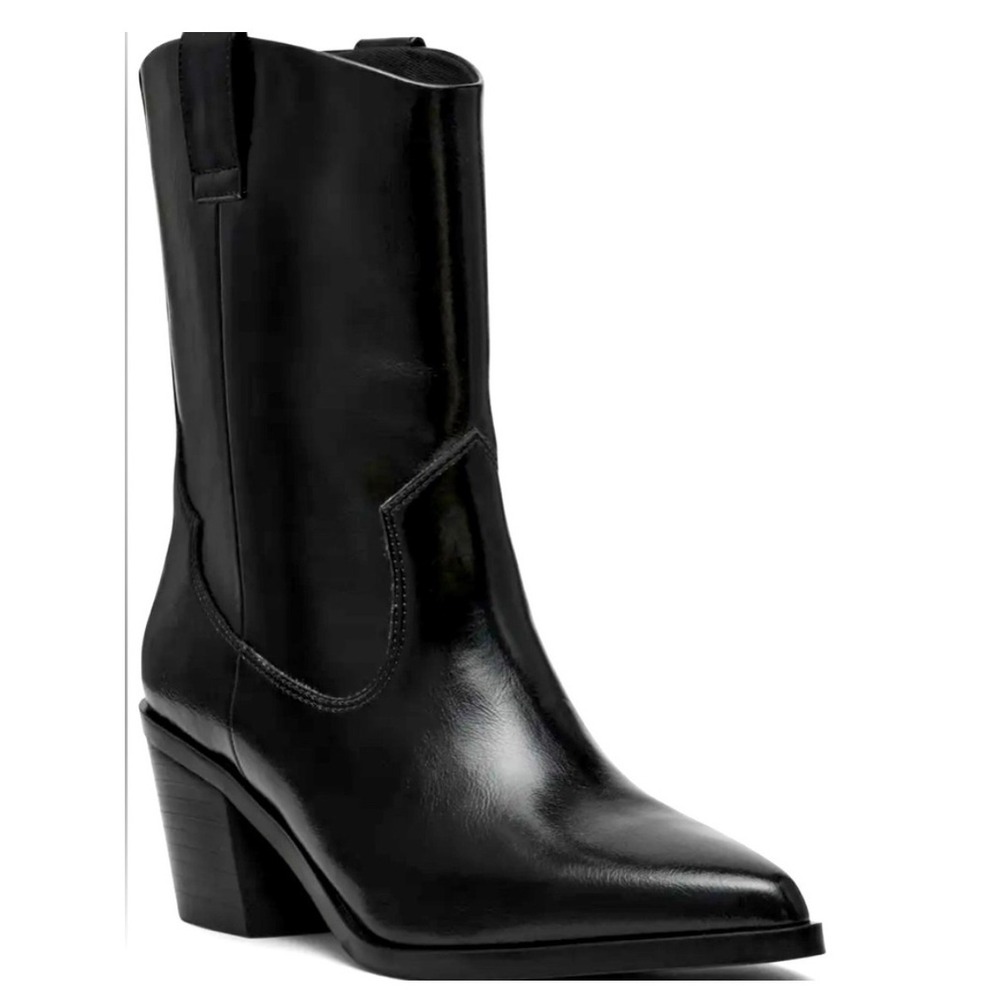 DV Dolce Vita Black Western Pointed Toe Mid Calf Boots‎ Womens Size 6 NEW